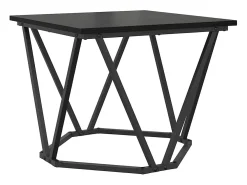 Conjunto de mesas de apoio 2 pcs Carvalho preto 50x50x40 cm