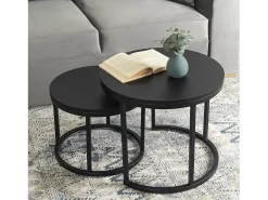 Conjunto de mesas de centro Manu Preto