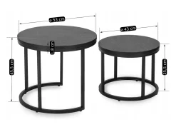 Conjunto de mesas de centro Manu Preto