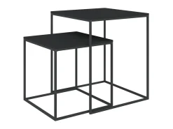 Conjunto de mesas de centro 2 pcs derivados de madeira e metal PT785297