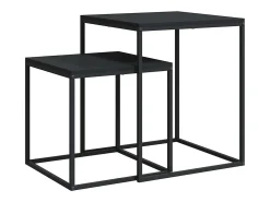 Conjunto de mesas de centro 2 pcs derivados de madeira e metal