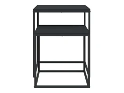 Conjunto de mesas de centro 2 pcs derivados de madeira e metal