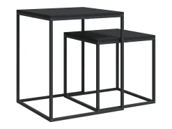 Conjunto de mesas de centro 2 pcs derivados de madeira e metal