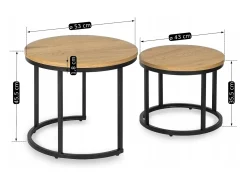 Conjunto de mesas de centro Delia Carvalho Dourado