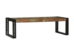 Conjunto de Mesas de centro | Mesa de apoio | Mesa de café 2 Peças Multicolor Madeira recuperada maciça