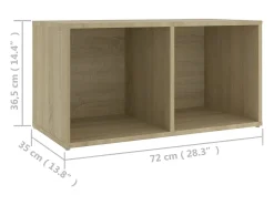 Conjunto de móveis armário aparador TV televisão sala de estar quarto 8 peças carvalho sonoma madeira projetada marrom 02_0025303