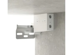 Conjunto de móveis armário aparador tv televisão sala de estar quarto 7 peças madeira projetada cinza 02_0025159