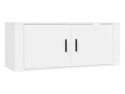 Conjunto de móveis armário aparador TV televisão sala de estar quarto sala de estar 8 peças madeira projetada branco 02_0025232