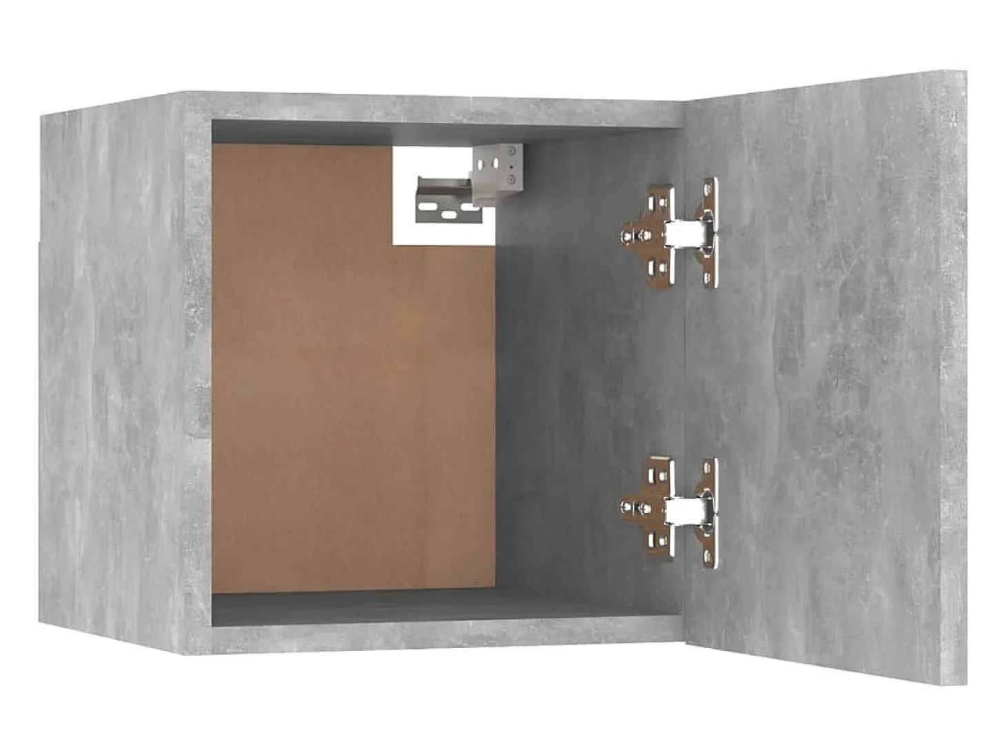 Conjunto de móveis armário aparador tv televisão sala quarto sala 6 peças madeira projetada cinza 02_0025028