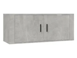 Conjunto de móveis armário aparador TV televisão sala de estar quarto sala de estar 4 peças madeira projetada cinza 02_0024691