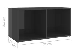 Conjunto de móveis armário aparador TV televisão sala de estar quarto sala de estar 6 peças madeira brilhante projetada cinza 02_0025090