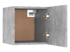 Conjunto de móveis armário aparador tv televisão sala de estar quarto 6 peças madeira projetada cinza 02_0025045