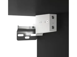 Conjunto de móveis armário aparador tv televisão sala de estar quarto 6 peças madeira projetada preta 02_0025071