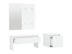 Conjunto de móveis de corredor derivados de madeira branco PT305519