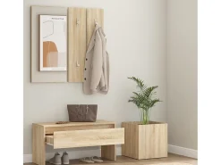 Conjunto de móveis de corredor derivados de madeira sonoma PT955267