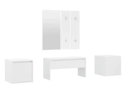 Conjunto de móveis de corredor derivados de madeira branco PT126337