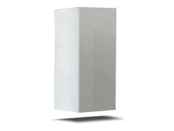 Conjunto de móveis de sala de estar brancos suspensos coleção CEPTO XX 276cm, 8 peças, com LEDs, modulares.