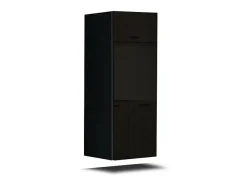 Conjunto de móveis de sala de estar preto e branco suspensos, coleção CEPTO XXII. 273cm, 10 peças, com LEDs, modulares.