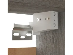 Conjunto de móveis incluindo guarda-roupa aparador rack para TV para sala de estar quarto sala de TV estante madeira engenheirada Sonoma cinza 02_0025381