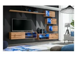Conjunto de móveis para sala de estar SWITCH XXIV, design, cor carvalho.