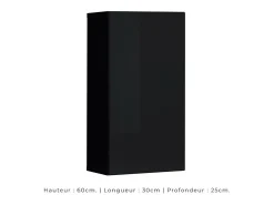 Conjunto de móveis para sala de estar SWITCH XXV, design em cor preto brilhante.