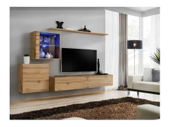 Conjunto de móveis para sala de estar SWITCH XV design, na cor carvalho Wotan.