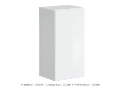 Conjunto de móveis para sala de estar SWITCH XXV, design moderno, na cor branco brilhante.