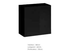 Conjunto de móveis para sala SWITCH III design, nas cores carvalho e preto. Acabamentos em efeito carvalho fresado e brilhante.