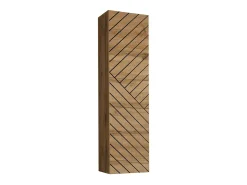Conjunto de móveis para sala SWITCH III design, nas cores carvalho e preto. Acabamentos em efeito carvalho fresado e brilhante.