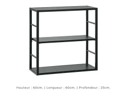 Conjunto de móveis para sala de estar estilo industrial SWITCH M5. Cor preta.