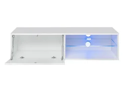Conjunto de móveis para sala de estar SWITCH XXIV, design moderno na cor branco brilhante.
