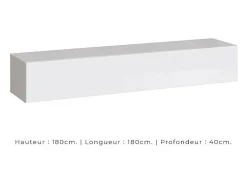 Conjunto de móveis para sala de estar SWITCH V, cores carvalho e branco com acabamentos em carvalho fresado e branco brilhante.