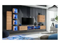 Conjunto de móveis para sala de estar SWITCH XXVI design, cor de carvalho.