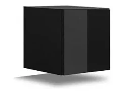 Conjunto de móveis para sala de estar branco e preto suspensos coleção CEPTO XVII 249cm, 10 móveis, com LEDs, moduláveis.