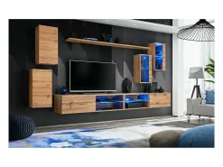 Conjunto de móveis para sala de estar SWITCH XXV, cor de carvalho.