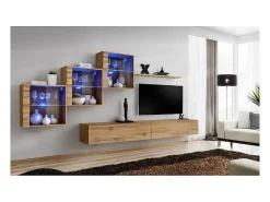 Conjunto de móveis para sala de estar SWITCH XX design, cor carvalho Wotan.