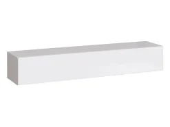 Conjunto de móveis para sala SWITCH IV. Cores carvalho wotan e branco. Acabamentos em carvalho fresado e branco brilhante.