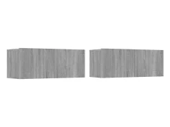 Conjunto de móveis Sonoma de madeira engenheirada com 6 peças (armário aparador suporte para TV sala de estar quarto sala de TV) - 02_0025138