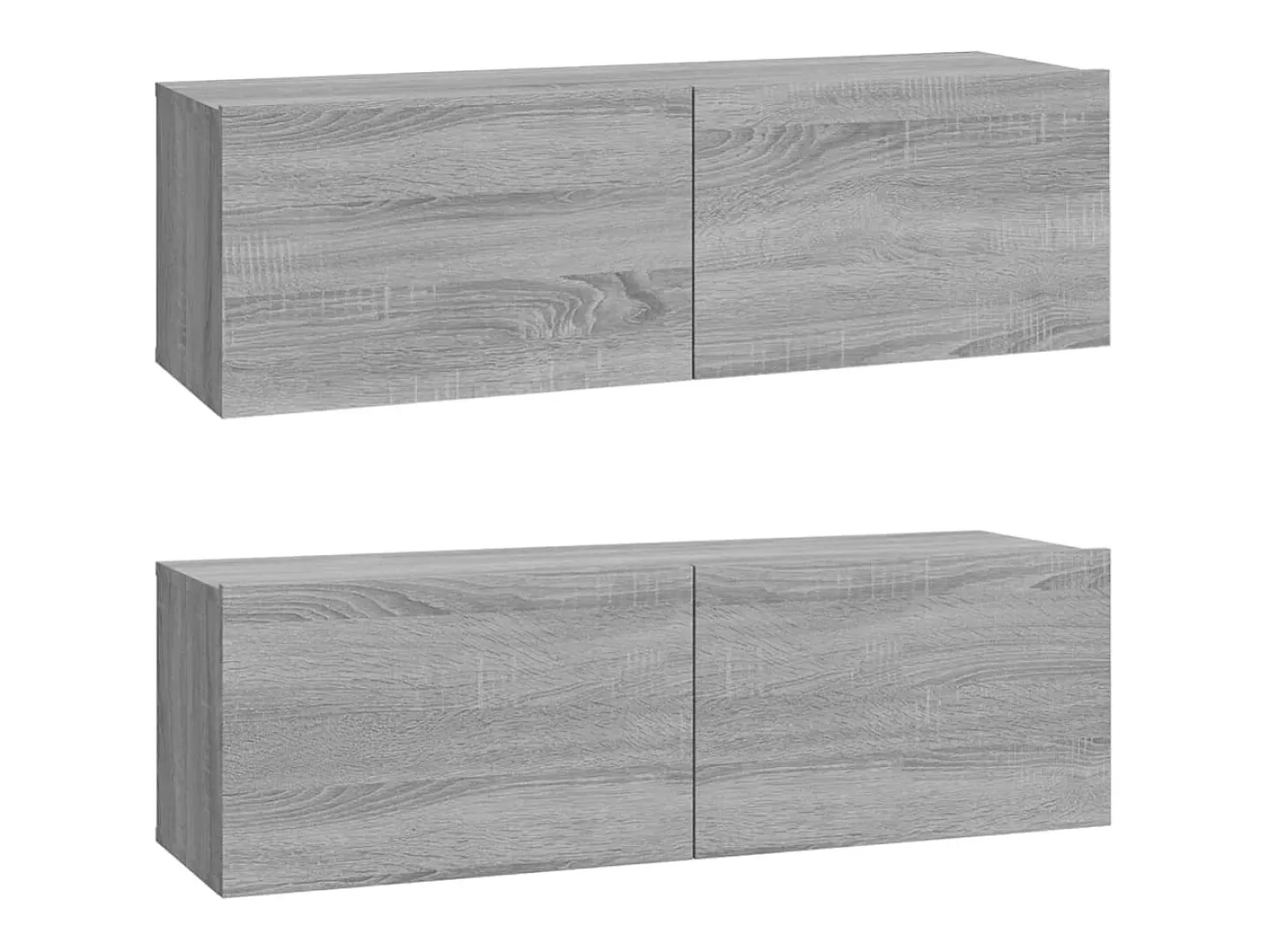Conjunto de móveis Sonoma de madeira engenheirada com 4 peças (armário aparador suporte para TV sala de estar quarto sala de TV) - 02_0024837