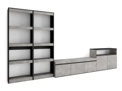 Conjunto de móveis TV, 370x35x186cm, Para televisores até 65