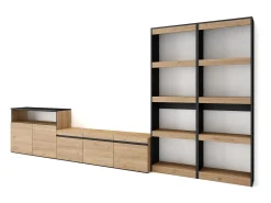 Conjunto de móveis TV, 370x35x186cm, Para televisores até 65