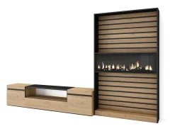 Conjunto de móveis TV, 310x35x186cm, Para televisores até 80