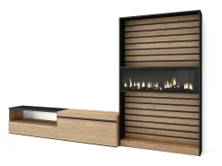 Conjunto de móveis TV, 310x35x186cm, Para televisores até 80