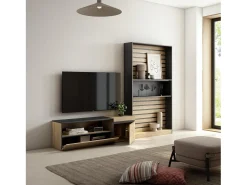 Conjunto de móveis TV, 260x35x186cm, Para televisores até 65