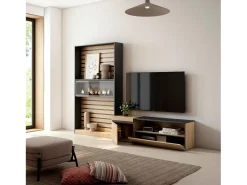 Conjunto de móveis TV, 260x35x186cm, Para televisores até 65