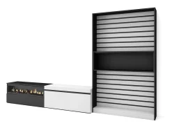 Conjunto de móveis TV, 310x35x186cm, Para televisores até 80