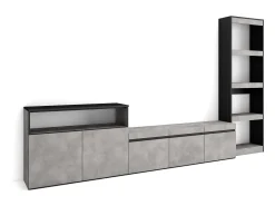 Conjunto de móveis TV, 310x35x186cm, Para televisores até 65