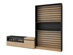 Conjunto de móveis TV, 260x35x186cm, Para televisores até 65