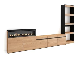Conjunto de móveis TV, 310x35x186cm, Para televisores até 65