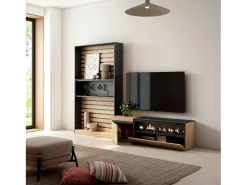 Conjunto de móveis TV, 260x35x186cm, Para televisores até 65